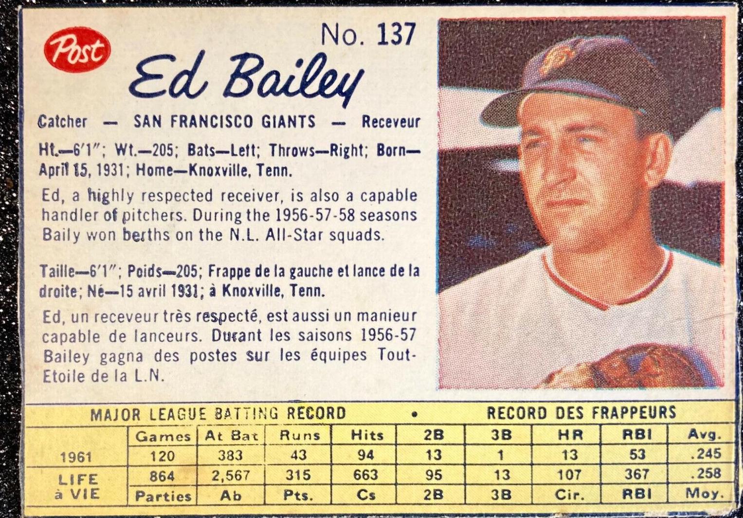 Ed Bailey [Hand Cut] #137