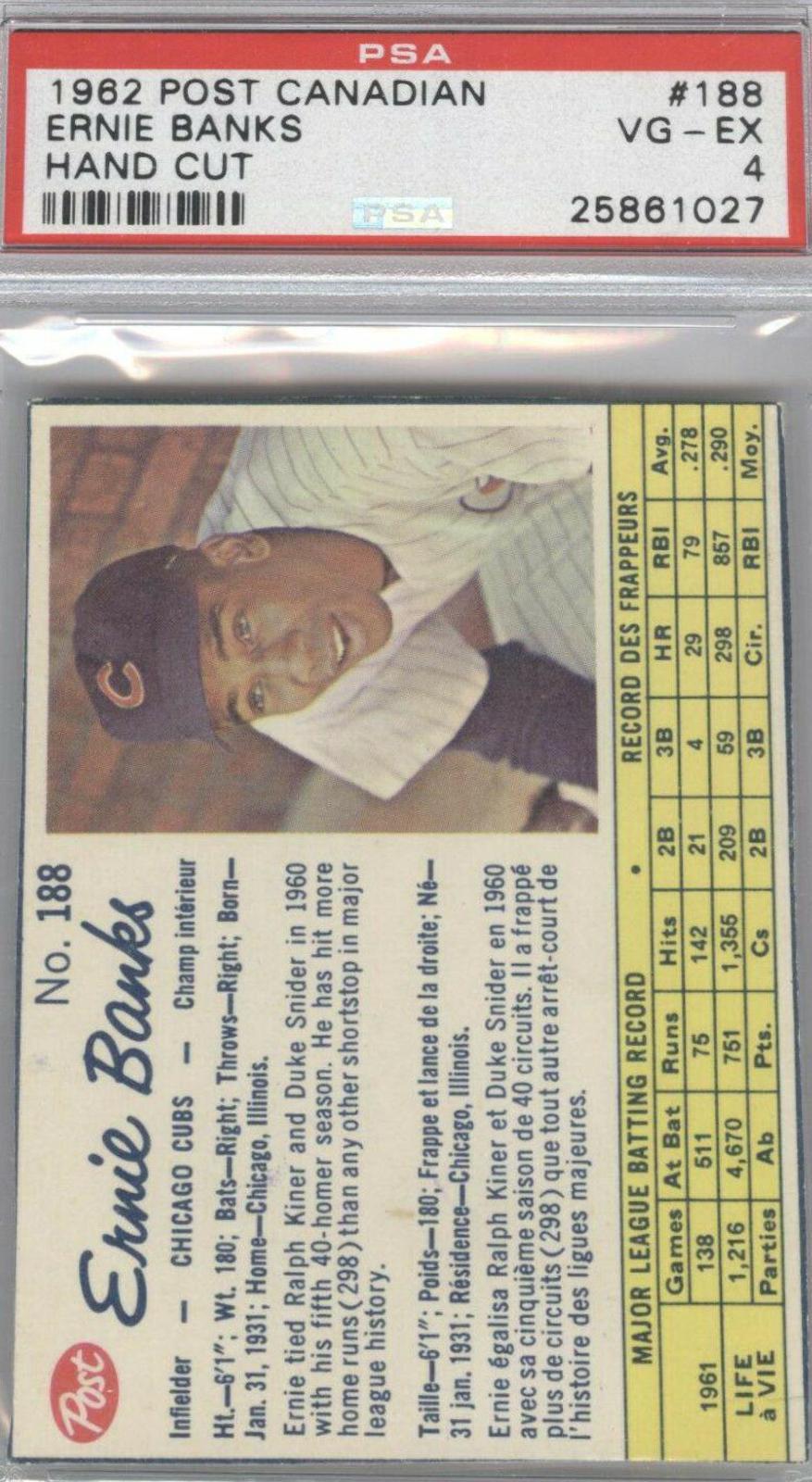 Ernie Banks [Hand Cut] #188