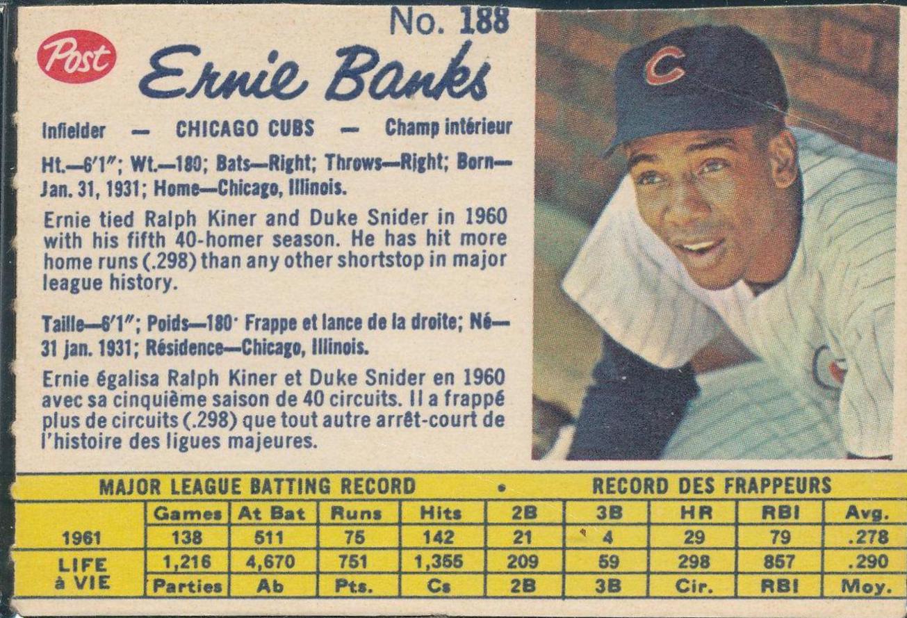 Ernie Banks [Perforated Hand Cut] #188