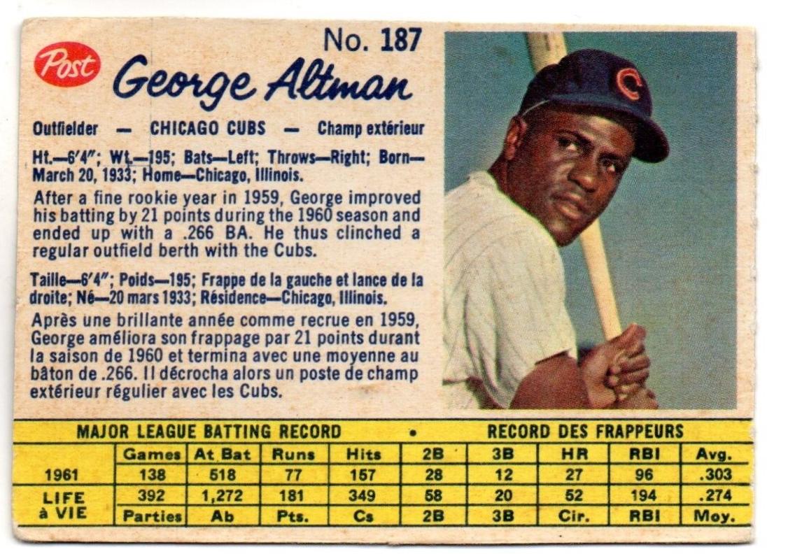 George Altman [Perforated Hand Cut] #187