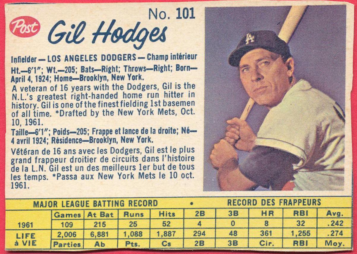 Gil Hodges [Hand Cut] #101