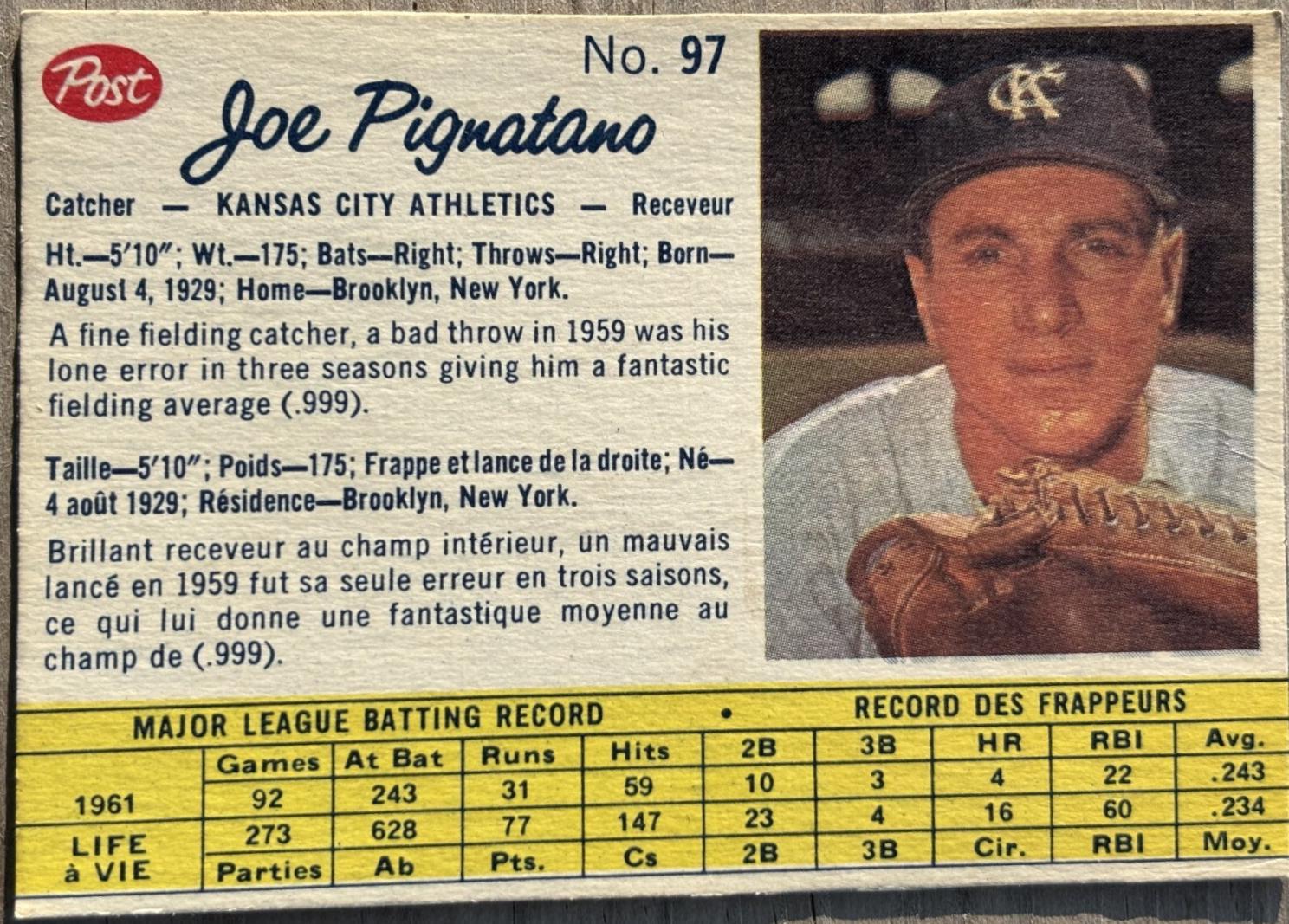 Joe Pignatano [Hand Cut] #97