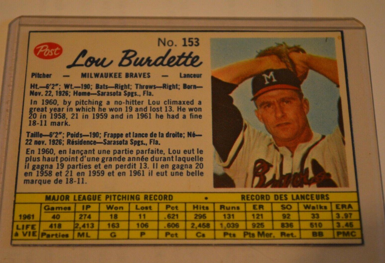 Lou Burdette [Hand Cut] #153