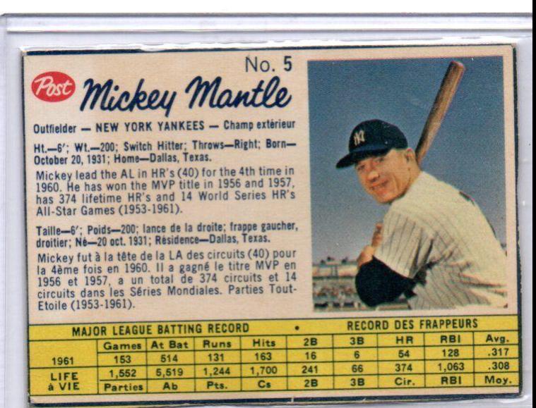 Mickey Mantle [Hand Cut 153 Hits] #5