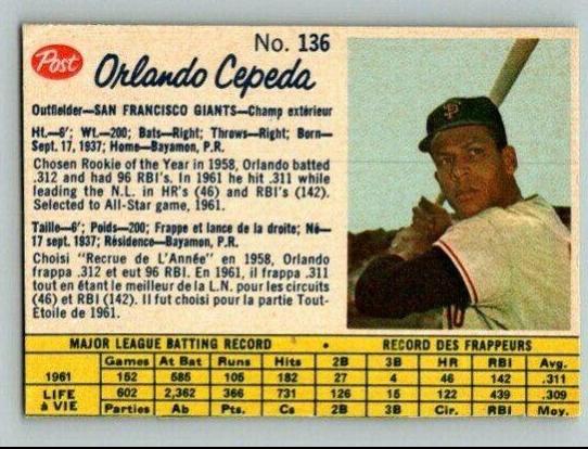 Orlando Cepeda [Hand Cut] #136
