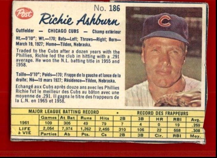 Richie Ashburn [Hand Cut] #186