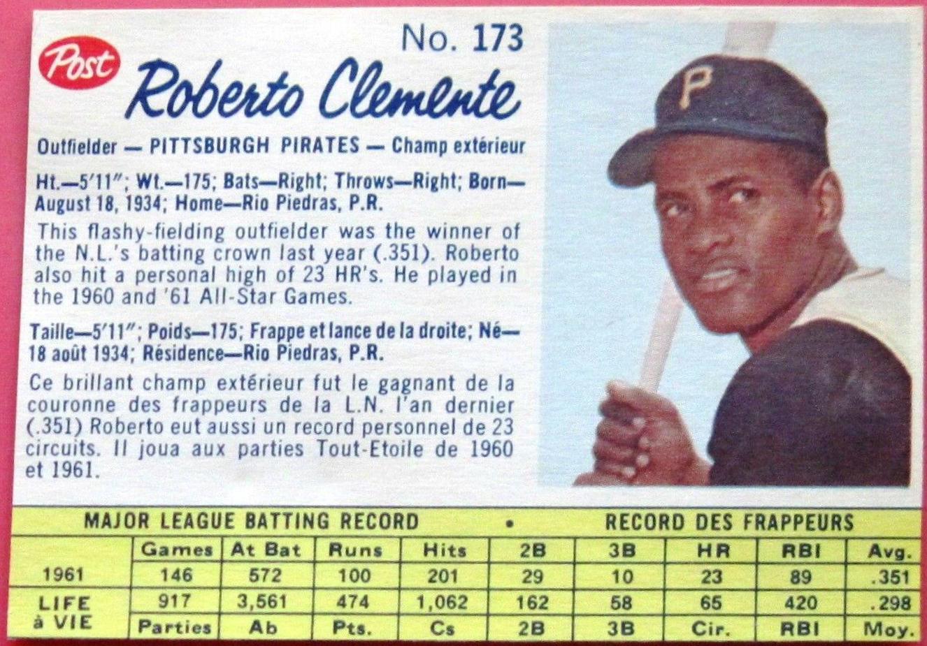 Roberto Clemente [Hand Cut] #173
