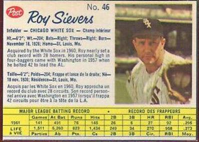 Roy Sievers [Hand Cut] #46