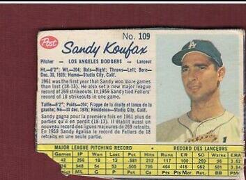 Sandy Koufax [Hand Cut] #109