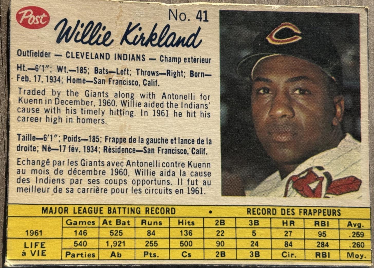 Willie Kirkland [Hand Cut] #41