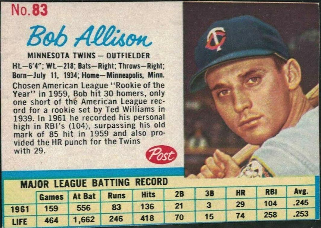 Bob Allison [Hand Cut] #83