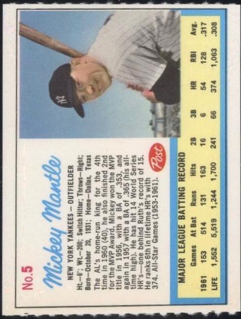 Mickey Mantle [Perforated Ad BK, Life Mag] #5