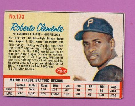 Roberto Clemente [Hand Cut Red Lines] #173