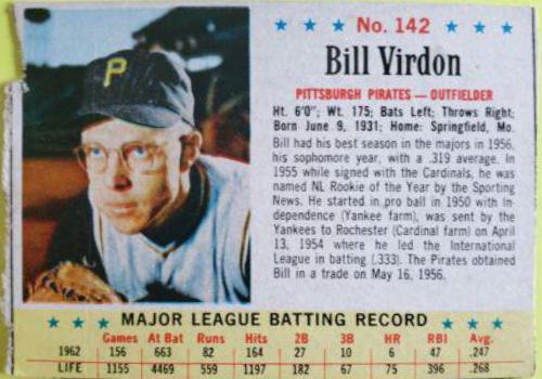 Bill Virdon [Hand Cut] #142