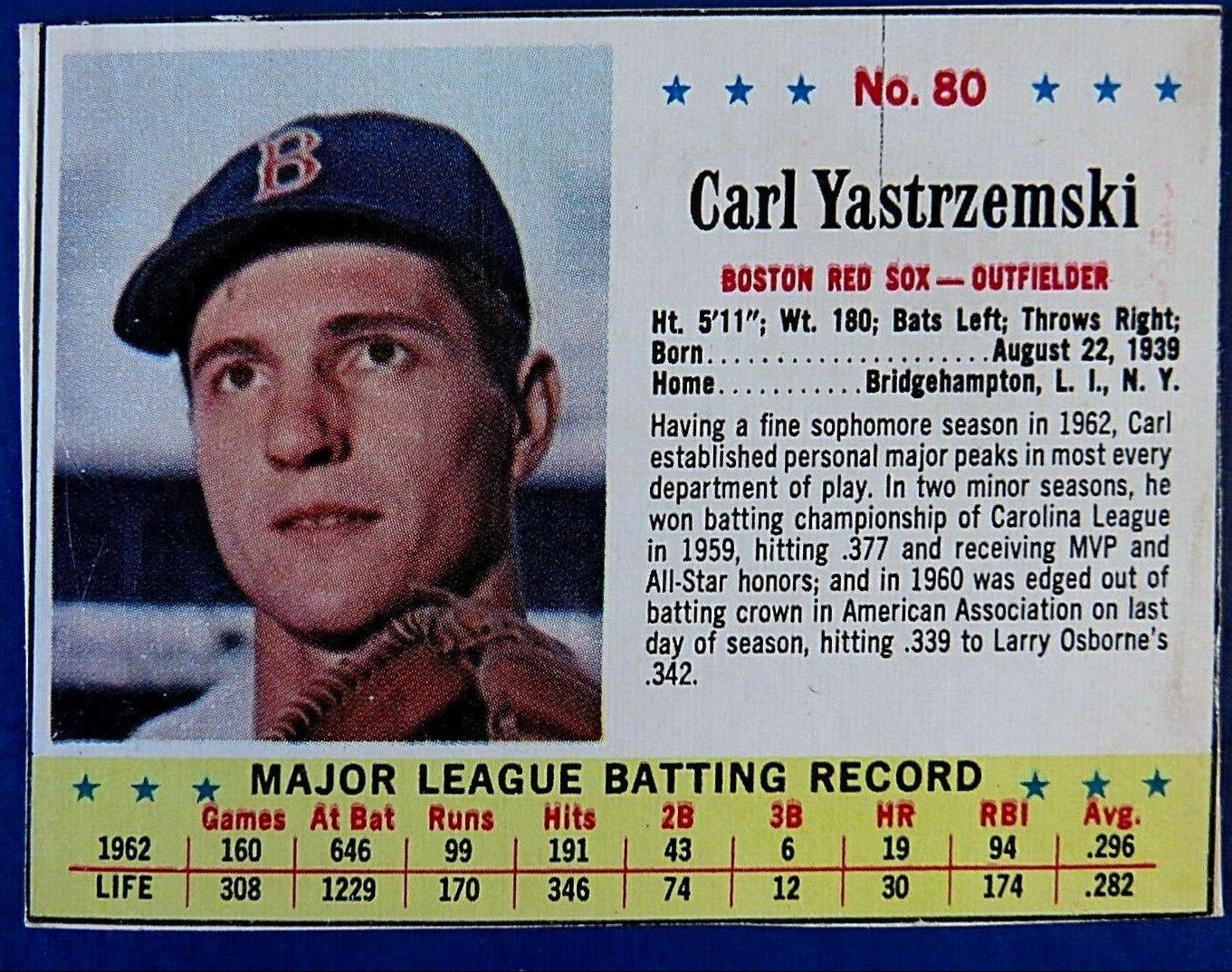 Carl Yastrzemski [Hand Cut] #80