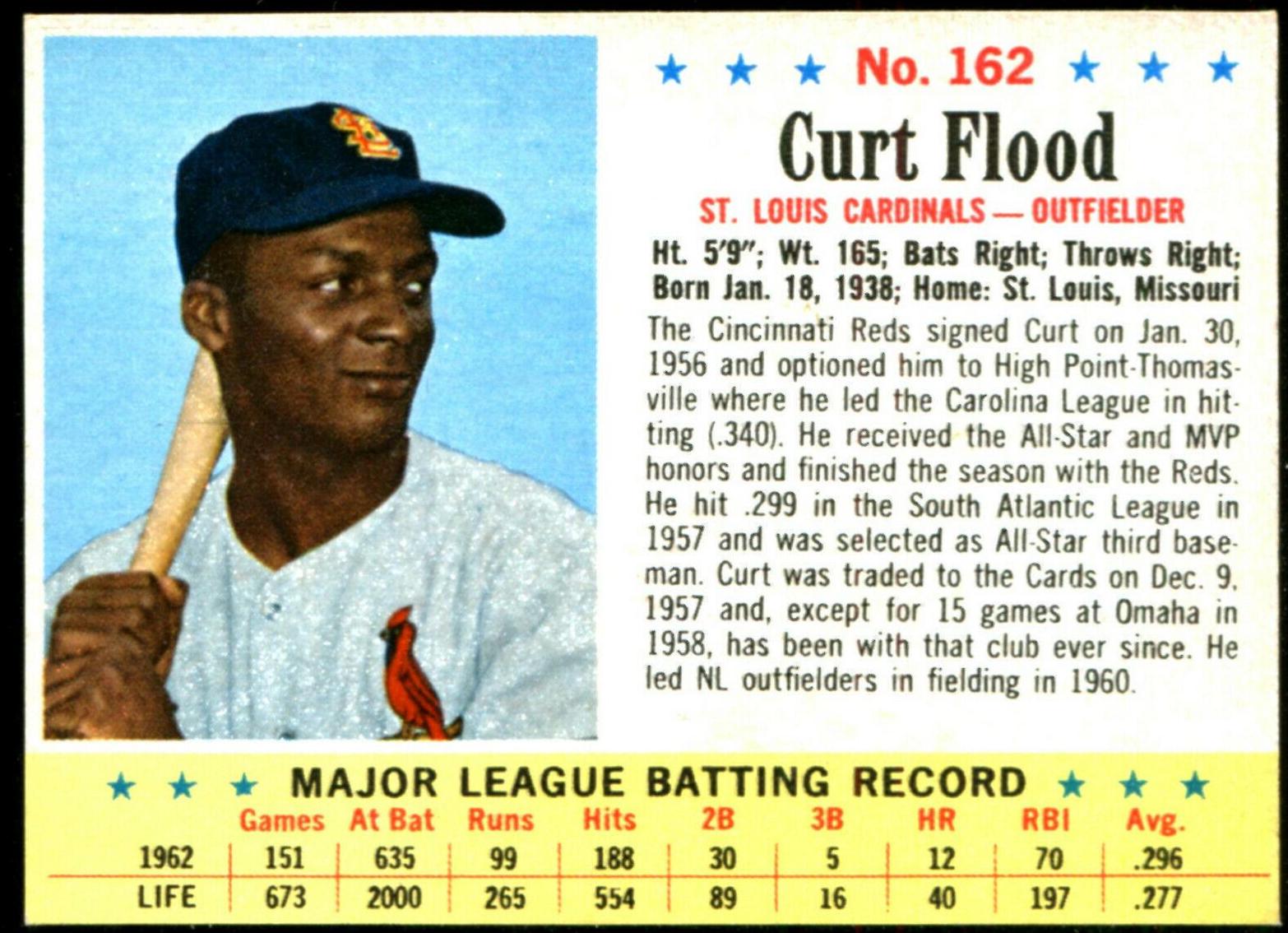 Curt Flood [Hand Cut] #162