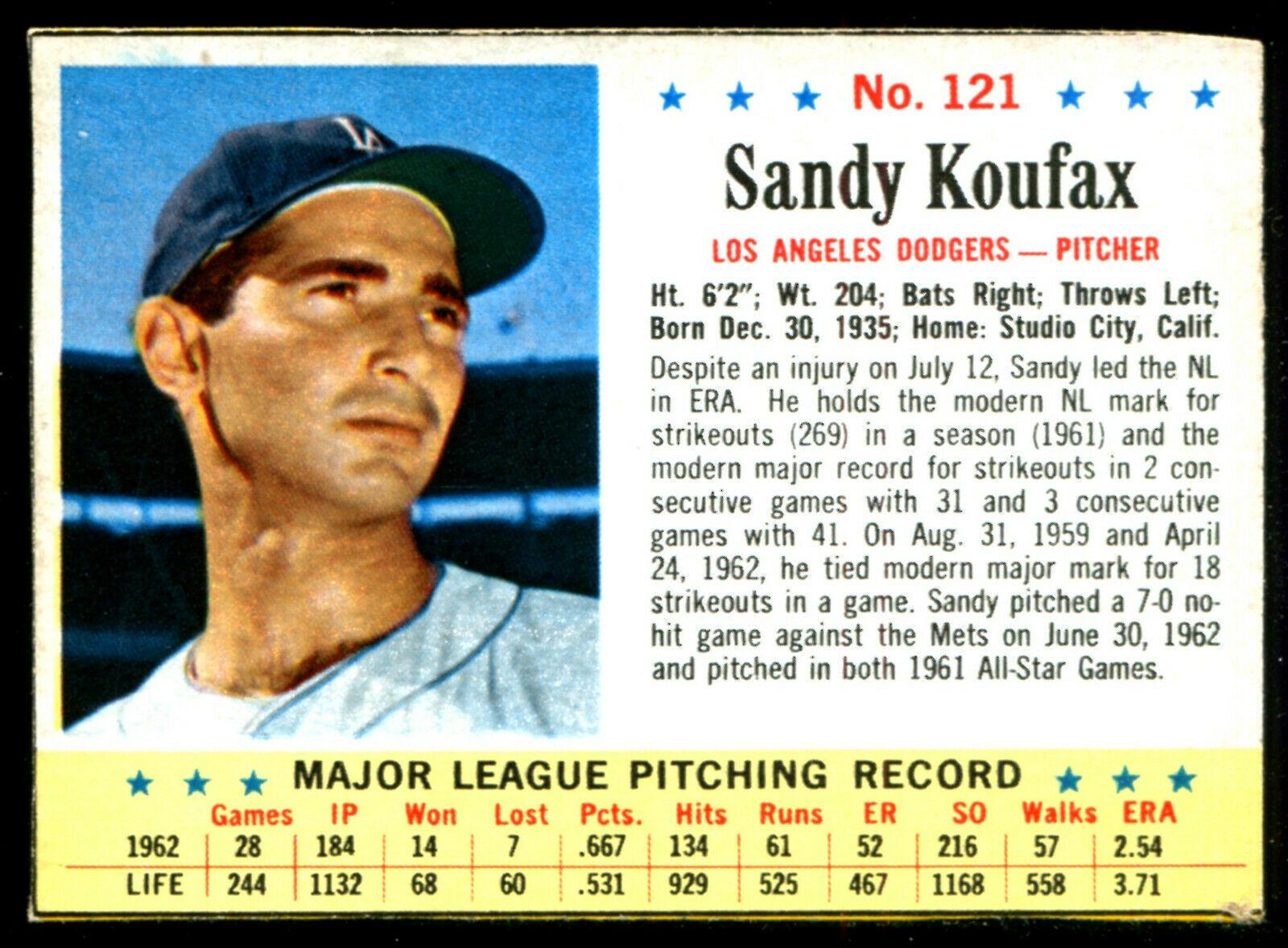 Sandy Koufax [Hand Cut] #121