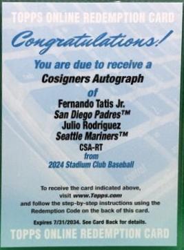 Julio Rodriguez / Fernando Tatis Jr. #CSA-RT