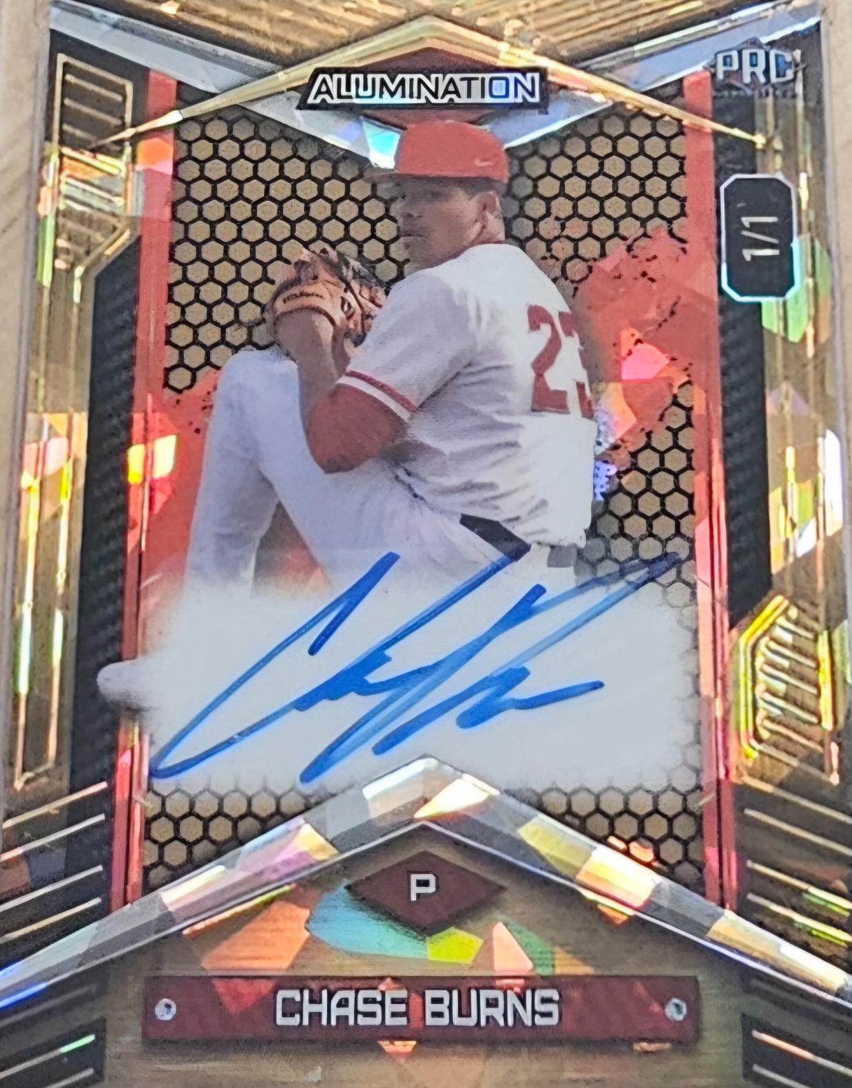 Chase Burns [Auto Gold Crystal Holographic] #ABC-CB