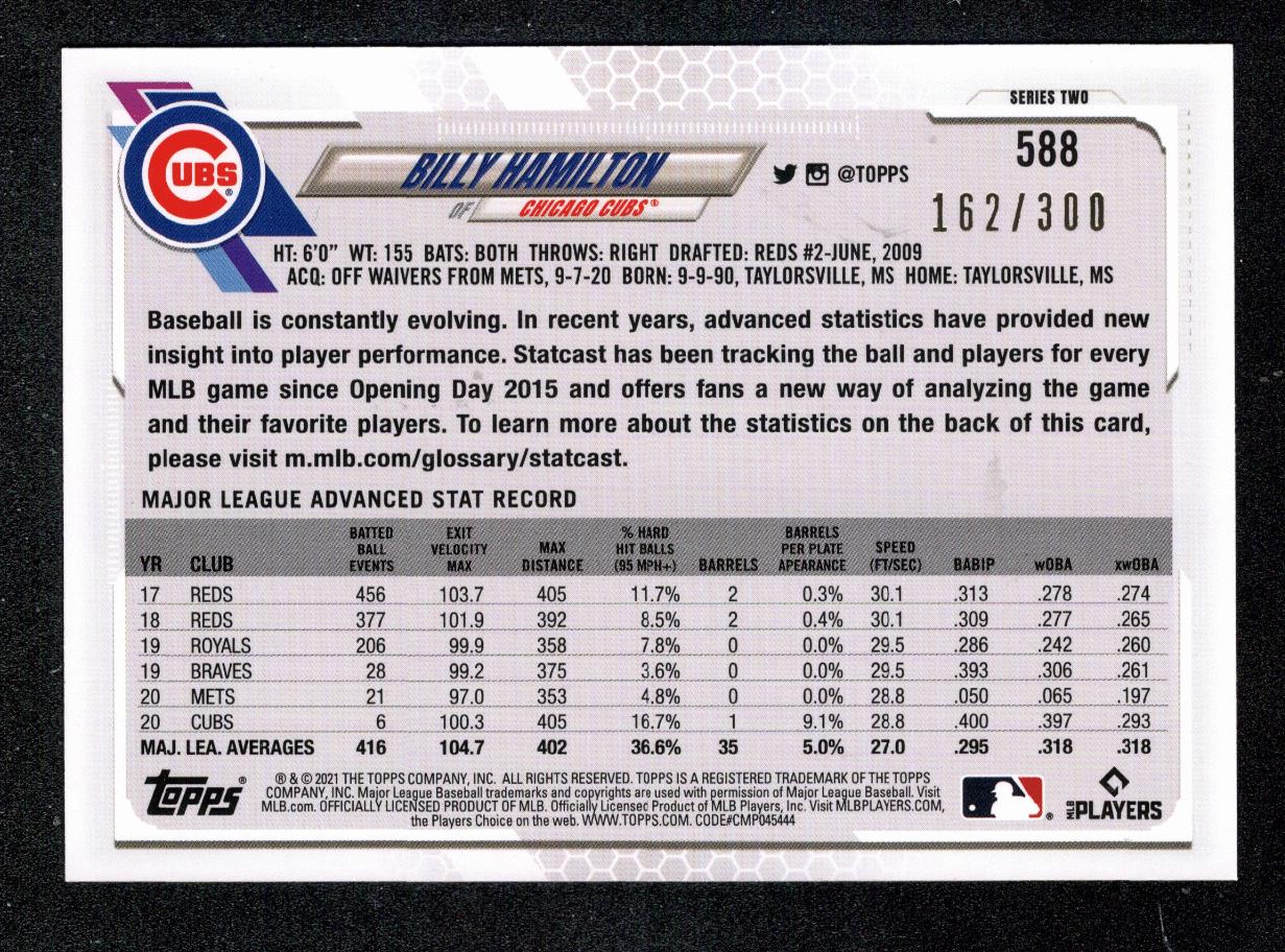 Billy Hamilton [Advanced Stat] #588