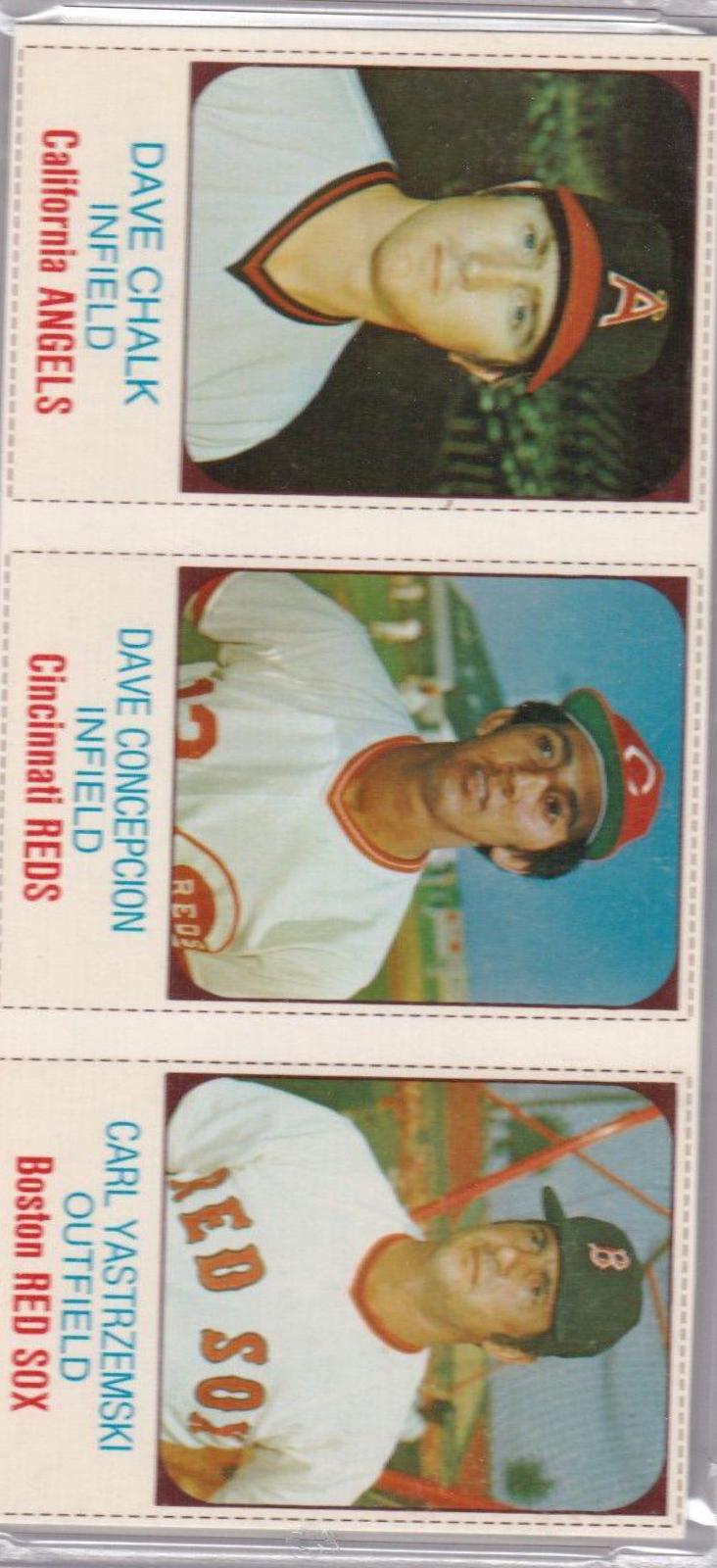 Carl Yastrzemski, Dave Chalk, Dave Concepcion [Hand Cut Panel]