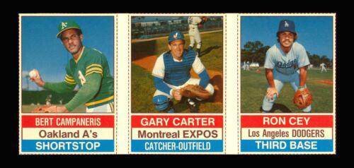 Bert Campaneris, Gary Carter, Ron Cey [L Panel Hand Cut]