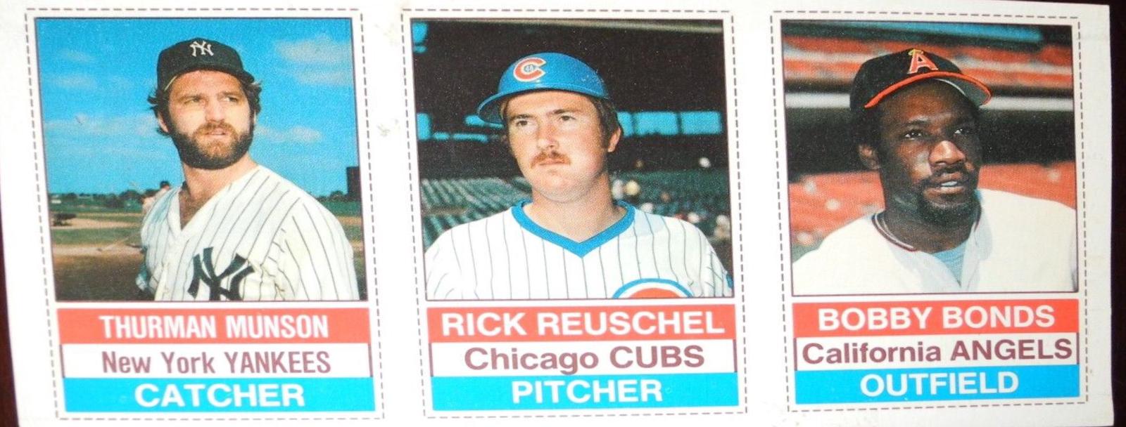 Bobby Bonds, Rick Reuschel, Thurman Munson [Hand Cut Panel]