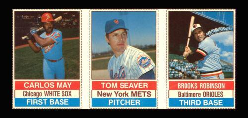 Brooks Robinson, Carlos May, Tom Seaver [Hand Cut Panel]