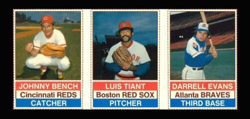 Darrell Evans, Johnny Bench, Luis Tiant [Hand Cut Panel]