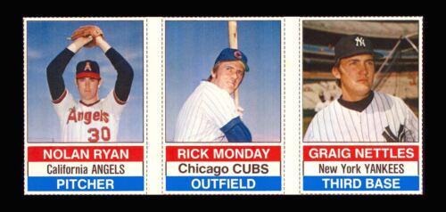 Graig Nettles, Nolan Ryan, Rick Monday [L Panel Hand Cut]