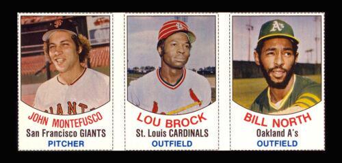 Bill North, John Montefusco, Lou Brock [Hand Cut Panel]