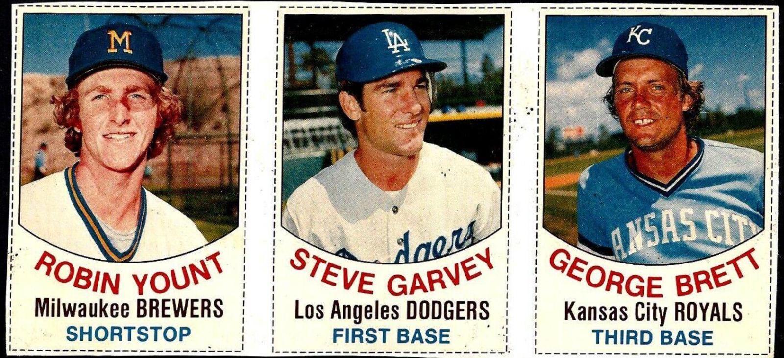 George Brett, Robin Yount, Steve Garvey [Hand Cut Panel]