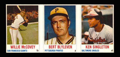 Bert Blyleven, Ken Singleton, Willie McCovey [Hand Cut Panel]