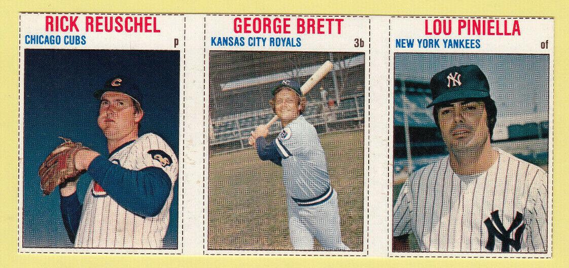 Brett, Piniella, Reuschel [L Panel Hand Cut]