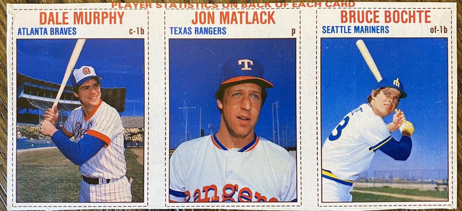 Bruce Bochte, Dale Murphy, Jon Matlack [Hand Cut Panel]