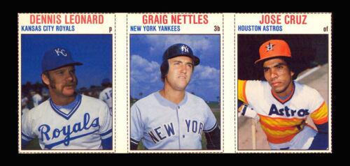Dennis Leonard, Graig Nettles, Jose Cruz [Hand Cut Panel]