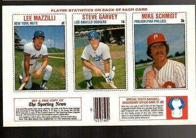 Lee Mazzilli, Mike Schmidt, Steve Garvey [Hand Cut Panel]