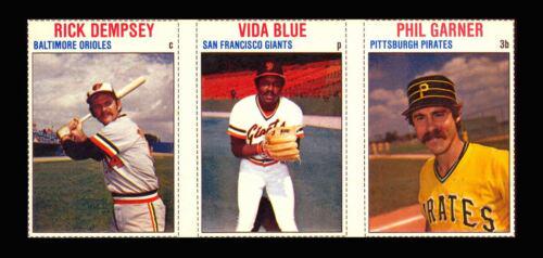 Phil Garner, Rick Dempsey, Vida Blue [Hand Cut Panel]