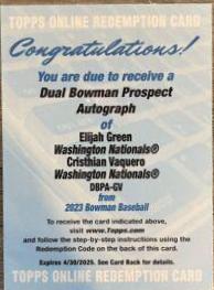 Cristhian Vaquero, Elijah Green #DBPA-GV