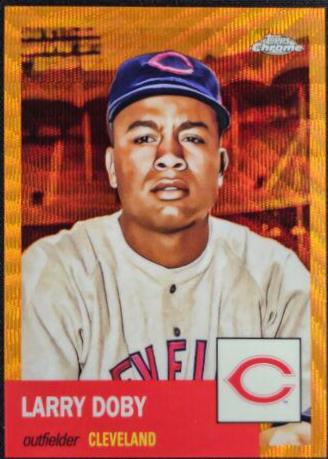 Larry Doby [Orange Wave Refractor] #270