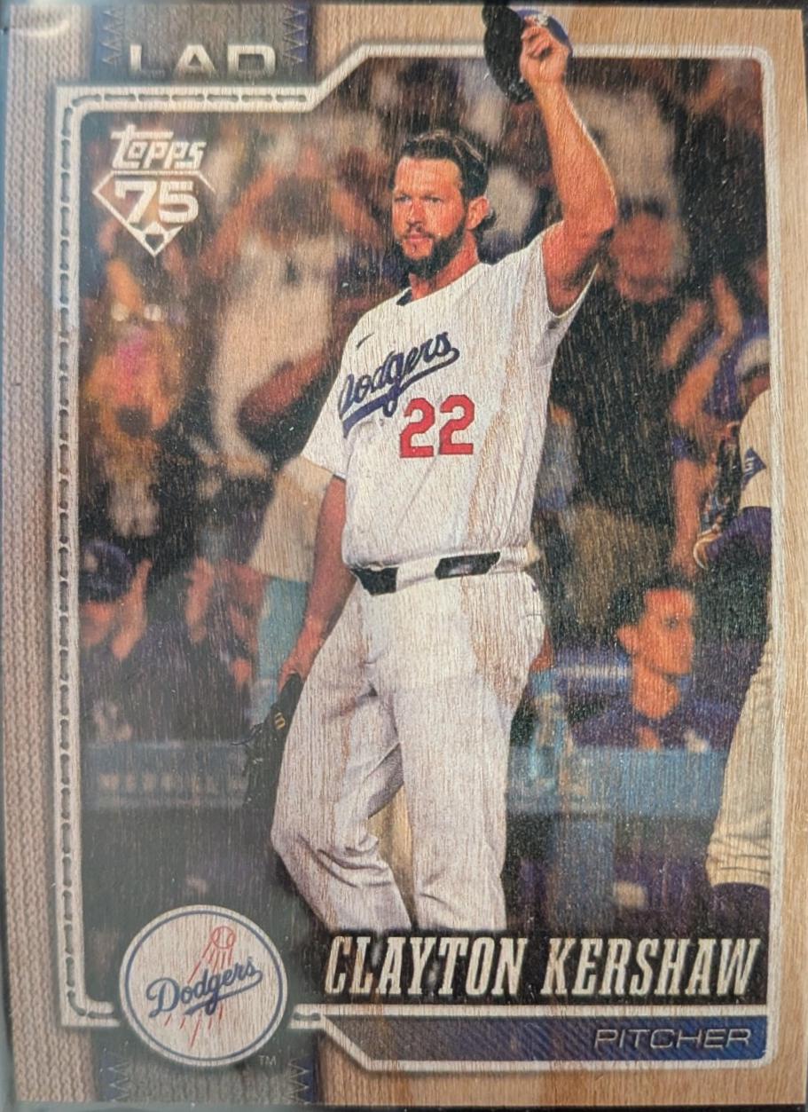 Clayton Kershaw [Wood] #22