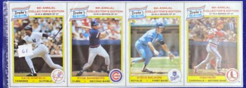 Dave Winfield, Ryne Sandberg, Steve Balboni, Tom Herr [Hand Cut Panel]