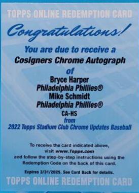 Mike Schmidt, Bryce Harper #CA-HS