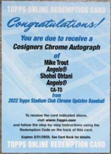 Mike Trout, Shohei Ohtani #CSA-TO