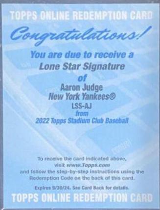 Aaron Judge #LSS-AJ