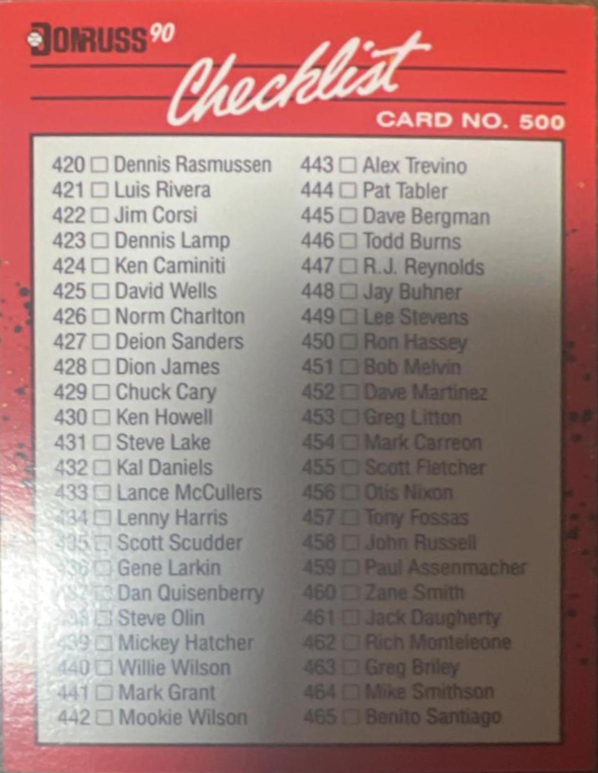 Checklist 420-517 #500