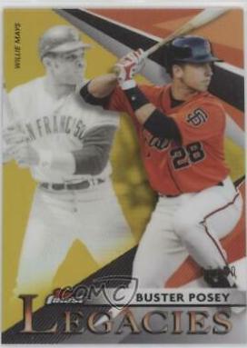 Buster Posey, Willie Mays [Gold Refractor] #FL-BP