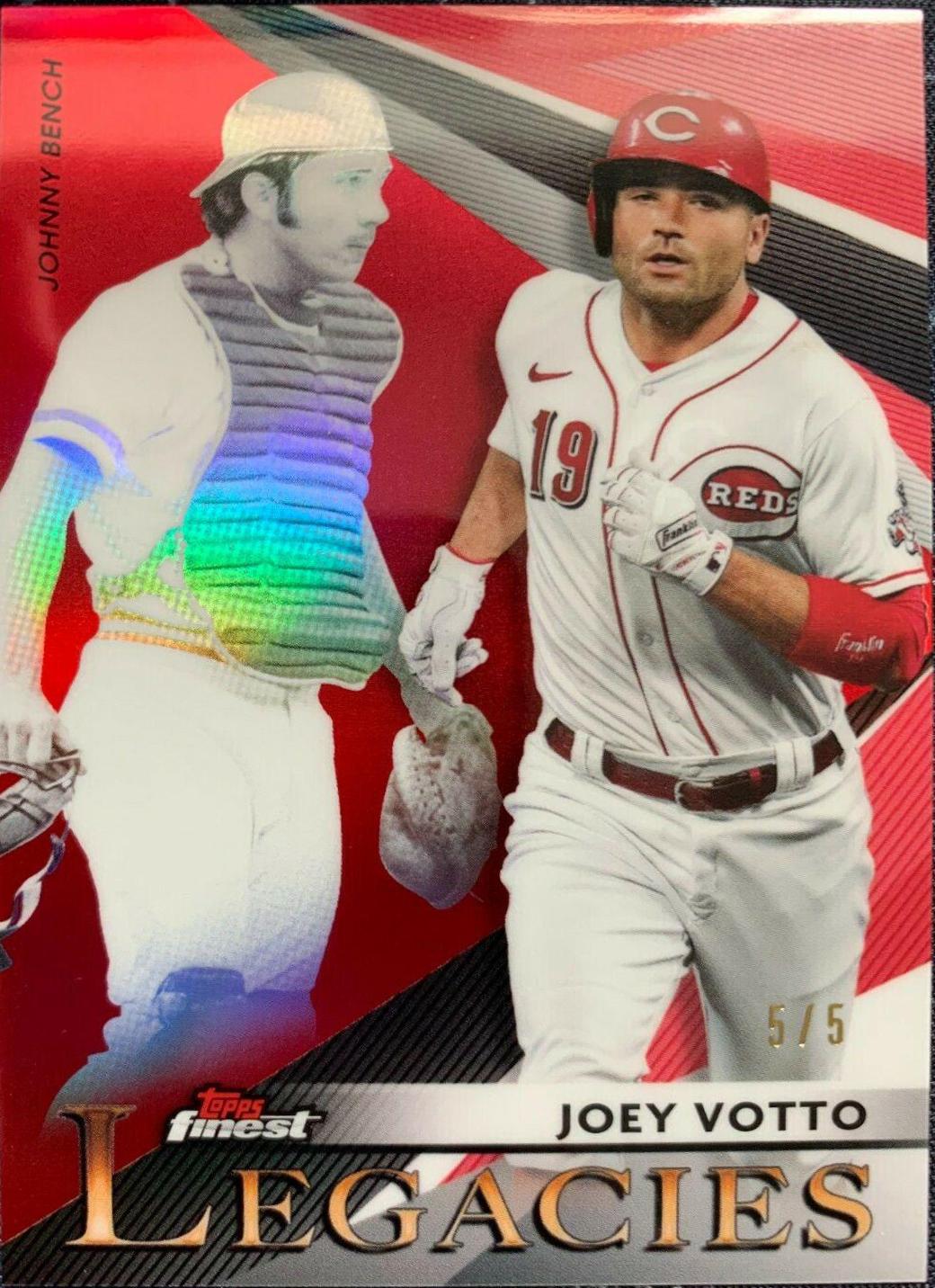 Joey Votto, Johnny Bench [Red Refractor] #FL-JV