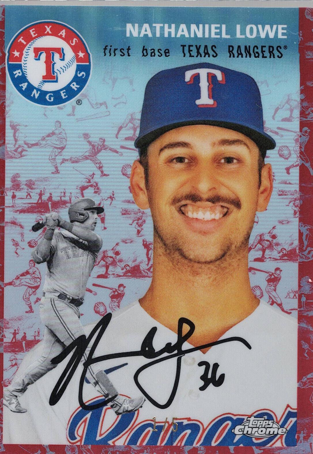 Nathaniel Lowe [Cream Red Refractor] #321