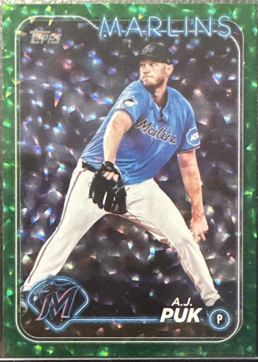 A.J. Puk [Green Crackle Foilboard] #US330